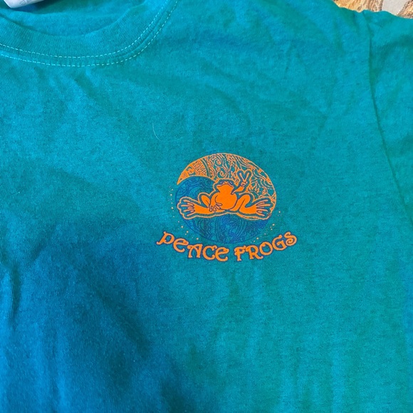 VTG 90s Peace Frogs Unisex Small Yin Yang Celestial Sun Moon Short Sleeved Tee - Picture 4 of 5